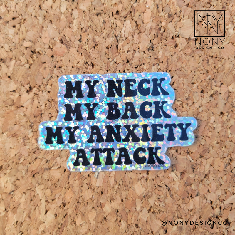 Holographic My Neck, My Back Sticker