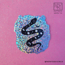 Holographic Moon Snake Sticker