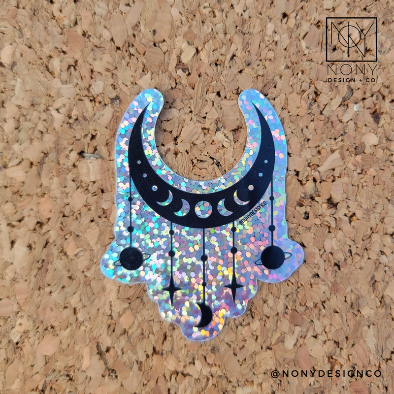 Holographic Moon Dreamcatcher Sticker