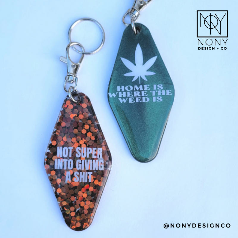 Hotel Key Tag Resin Keychain | Custom Keychain | Retro Custom Keytag