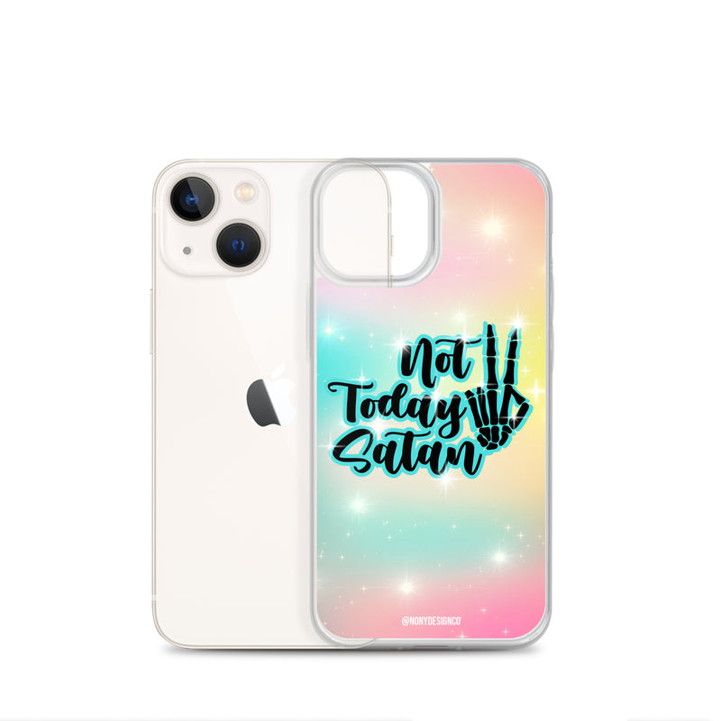 Not Today Satan Clear Case for iPhone®