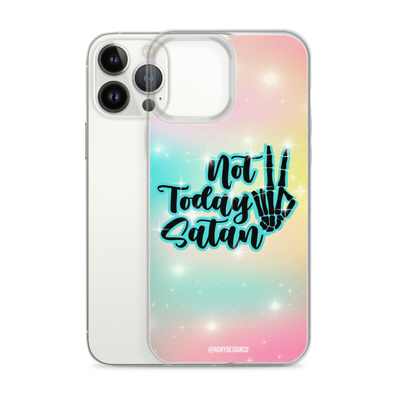 Not Today Satan Clear Case for iPhone®