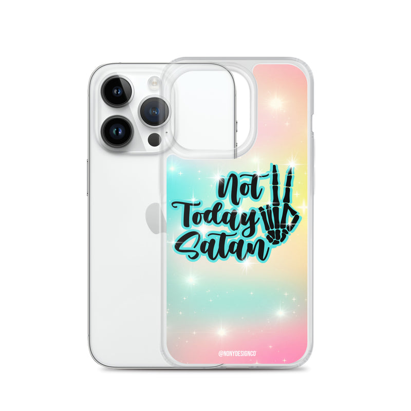 Not Today Satan Clear Case for iPhone®