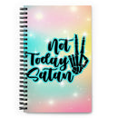 Not Today Satan Spiral notebook