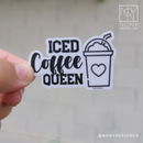 Iced Coffee Queen Die Cut Sticker