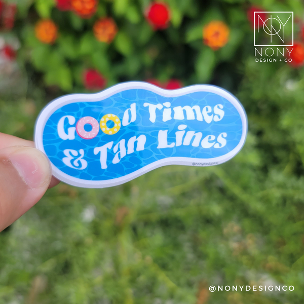 Good Times & Tan Lines Die Cut Sticker