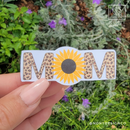 Cheetah Sunflower Mom Die Cut Sticker