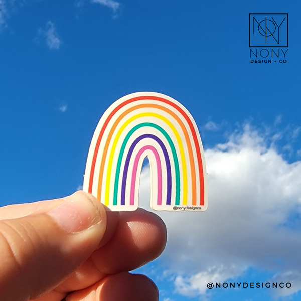 Mini Rainbow Die Cut Sticker