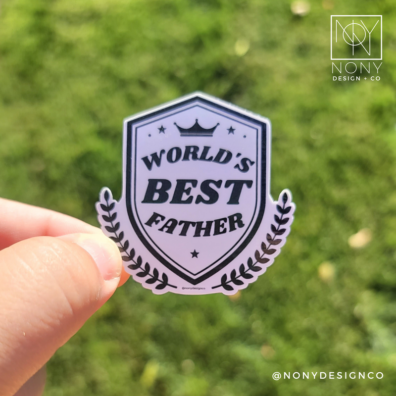 World's Best Father Die Cut Sticker