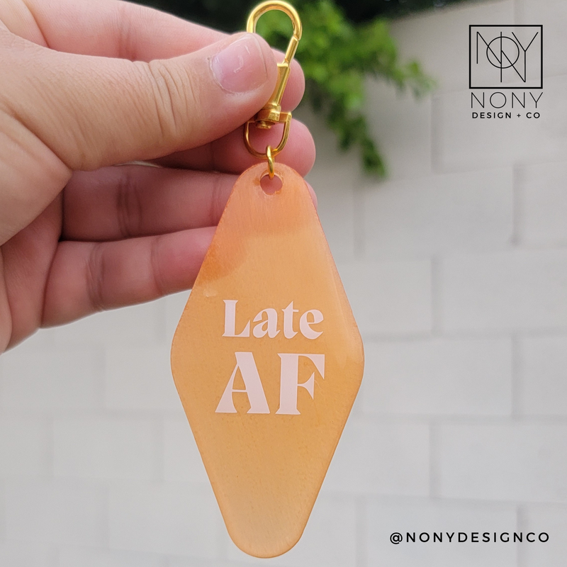 Hotel Key Tag Resin Keychain | Custom Keychain | Retro Custom Keytag