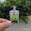 Matcha Boba Tea Die Cut Sticker