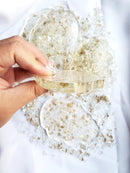 Handmade Clear Shattered Glass Resin Coasters