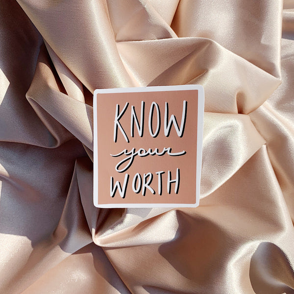 Know Your Worth - Die Cut Sticker