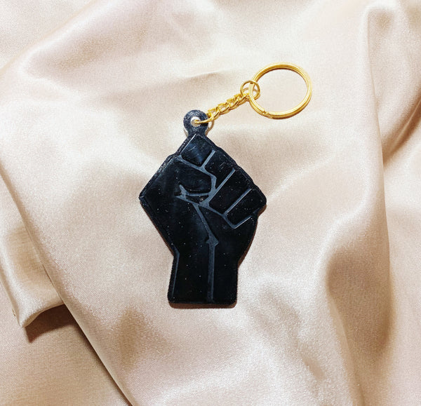 Black Lives Matter Fist Resin Keychain