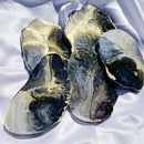 Handmade Black, White & Gold Marble Resin Coaster