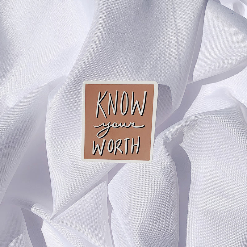 Know Your Worth - Die Cut Sticker