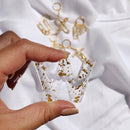 Gold Foil Resin Letter Keychain