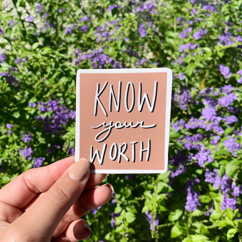 Know Your Worth - Die Cut Sticker