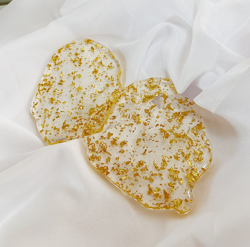 Gold Foil Resin Coasters – Set of 2