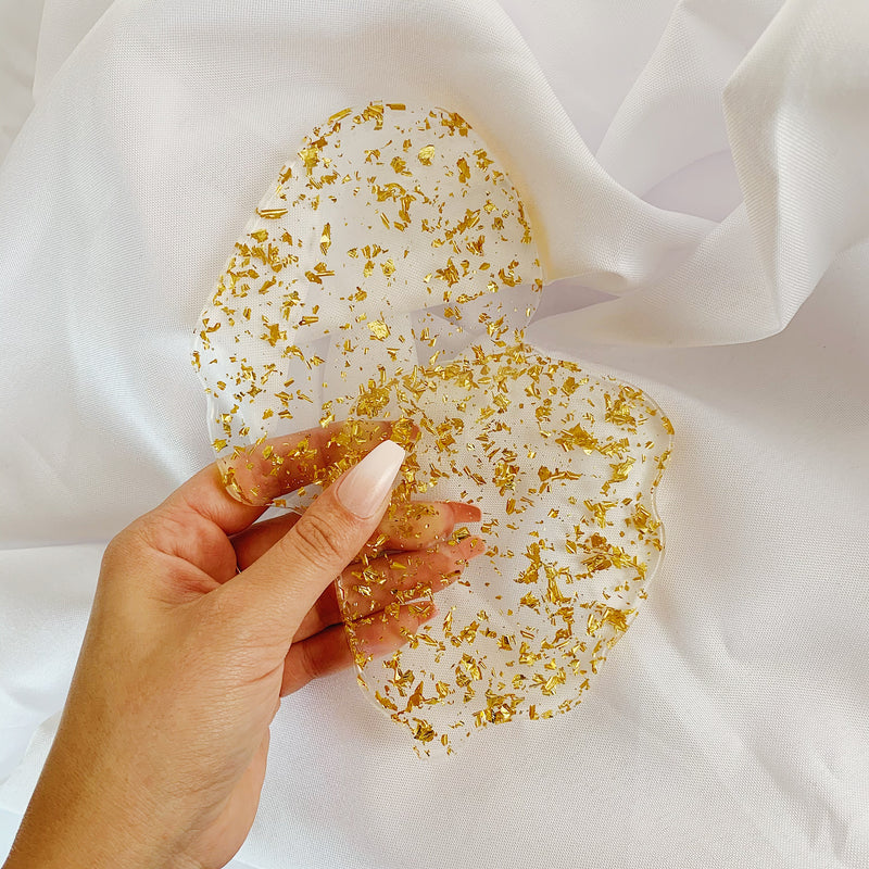 Gold Foil Resin Coasters – Set of 2