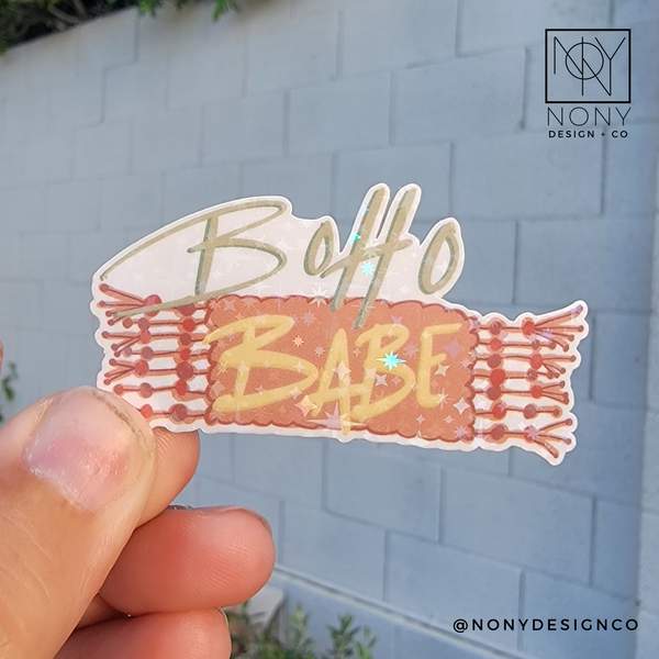 Boho Babe Mini Die Cut Sticker