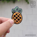 Neon Pineapple Die Cut Sticker