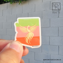 Mini Phoenix AZ Tri-Color Die Cut Sticker