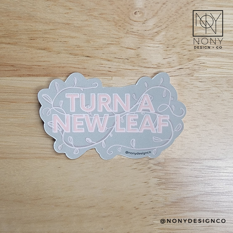 Turn a New Leaf Die Cut Sticker