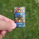Neon Good Vibes Die Cut Sticker