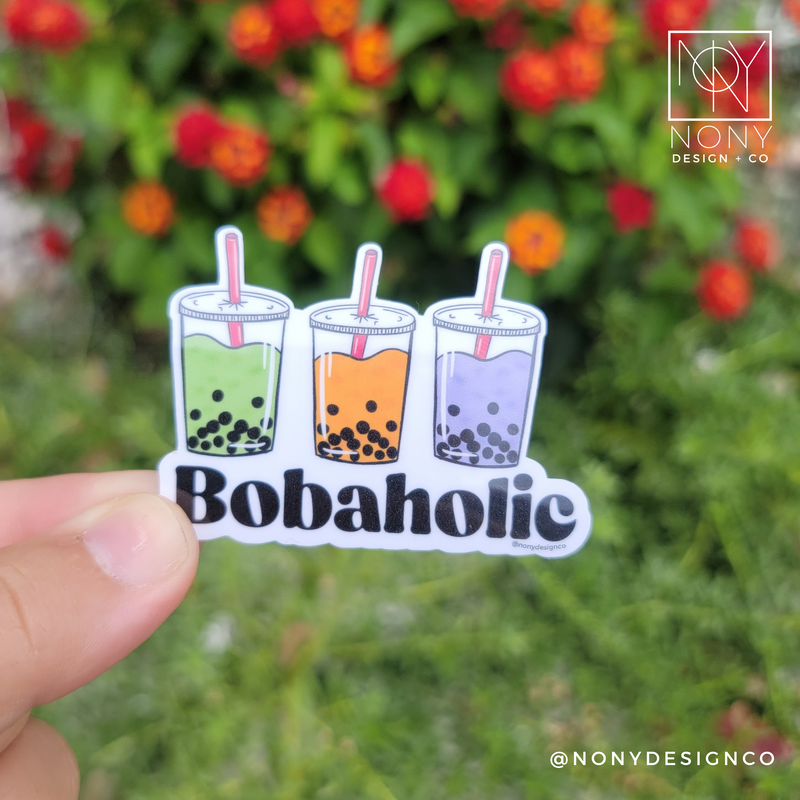 Bobaholic Die Cut Sticker