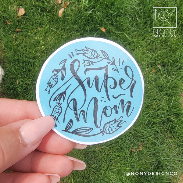 Super Mom Die Cut Sticker