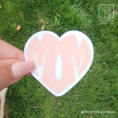 Mom Heart Die Cut Sticker