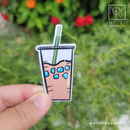 Medium Iced Coffee Die Cut Sticker