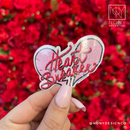 Heart Breaker Iridescent Holographic Die Cut Sticker