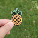 Neon Pineapple Die Cut Sticker