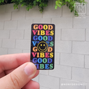 Neon Good Vibes Die Cut Sticker