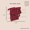 Forever Alone on Purpose Iridescent Holographic Die Cut Sticker