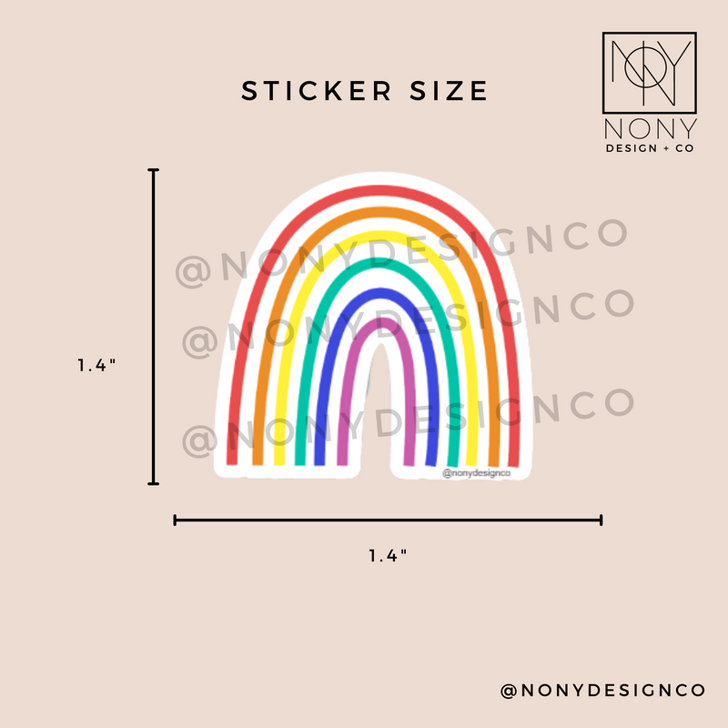 Mini Rainbow Die Cut Sticker