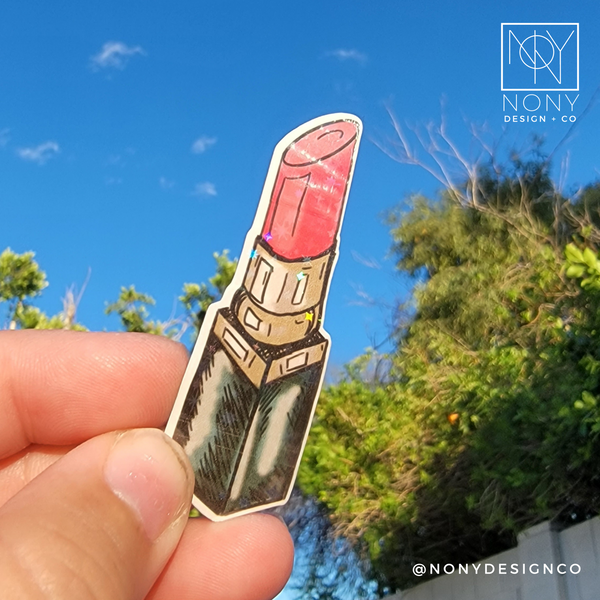 Mini Lipstick Die Cut Sticker