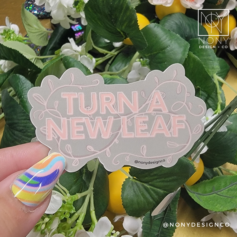 Turn a New Leaf Die Cut Sticker