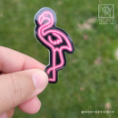 Neon Flamingo Die Cut Sticker