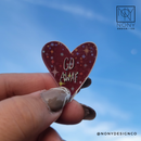 Go Away Iridescent Holographic Die Cut Sticker