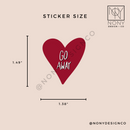 Go Away Iridescent Holographic Die Cut Sticker