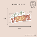 Boho Babe Mini Die Cut Sticker