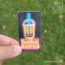 Neon Boba Saves Die Cut Sticker