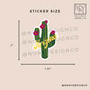 Mini AZ Cactus Die Cut Sticker