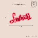Soulmates Iridescent Holographic Die Cut Sticker