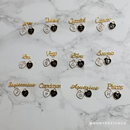 Custom Letter Keychain w/ Zodiac Charms