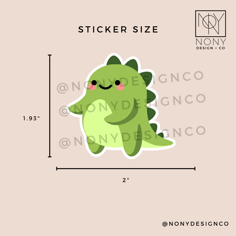 Baby Dino Die Cut Sticker