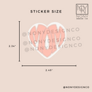 Mom Heart Die Cut Sticker